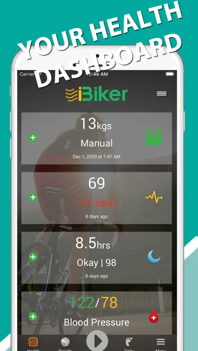 iBiker Cycling & Heart Trainer سکرین شاٹس