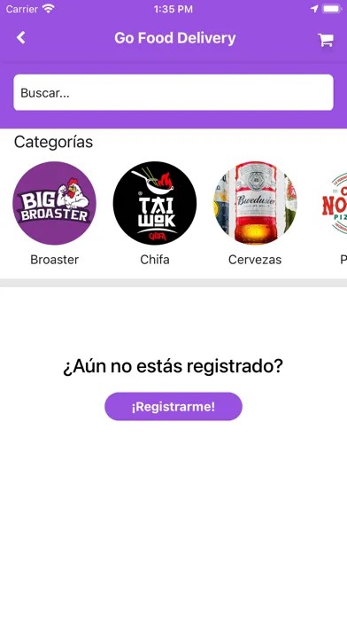 Zrzuty ekranu Go Food Moquegua
