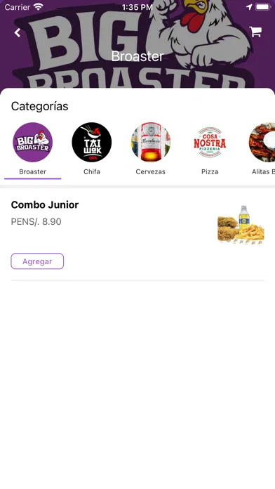 Zrzuty ekranu Go Food Moquegua