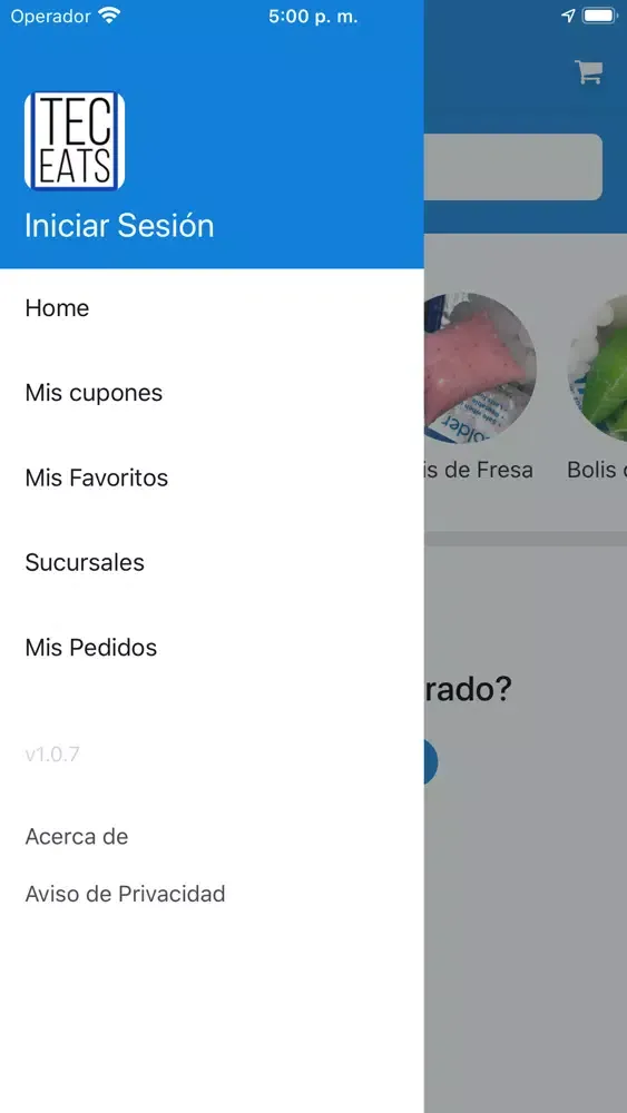 Screenshot di Tec Eats