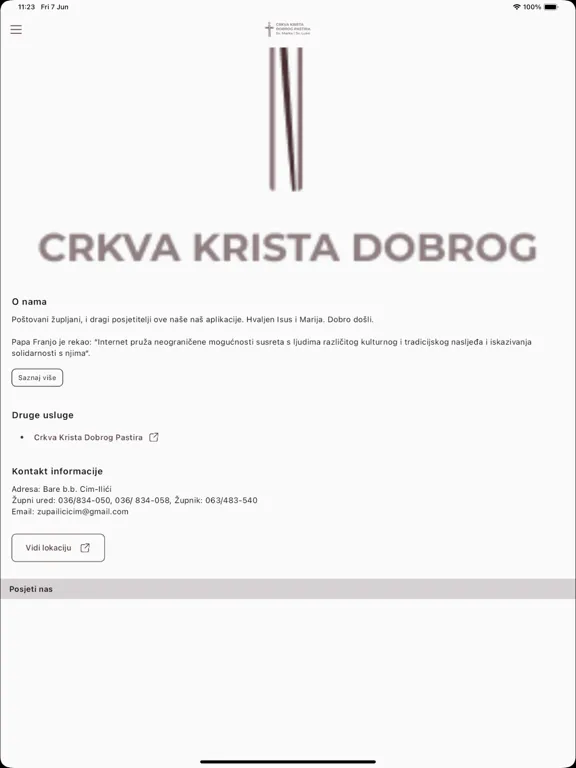 Screenshot di Crkva Krista Dobrog Pastira iPad 