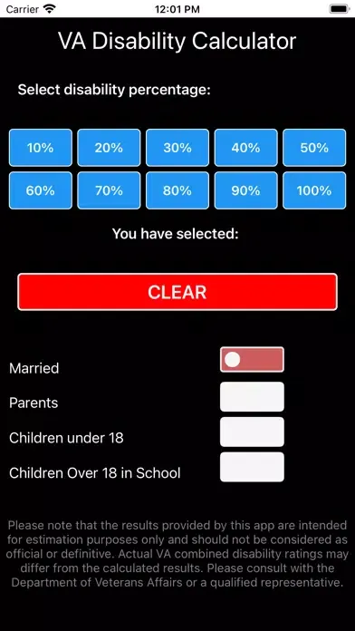 Screenshot di VA Disability Compensation