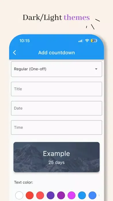 Zrzuty ekranu Days until - countdown app