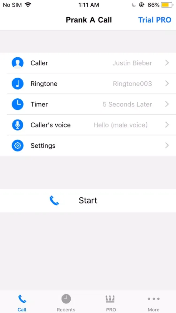 Captures d'écran de Prank A Call-AI Prank Dial App