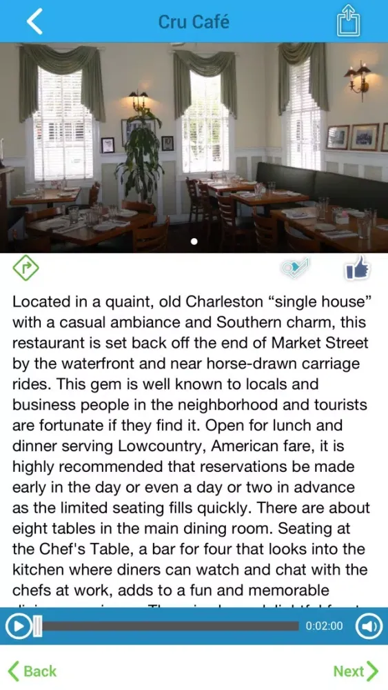 Captures d'écran de Charleston Food Tour