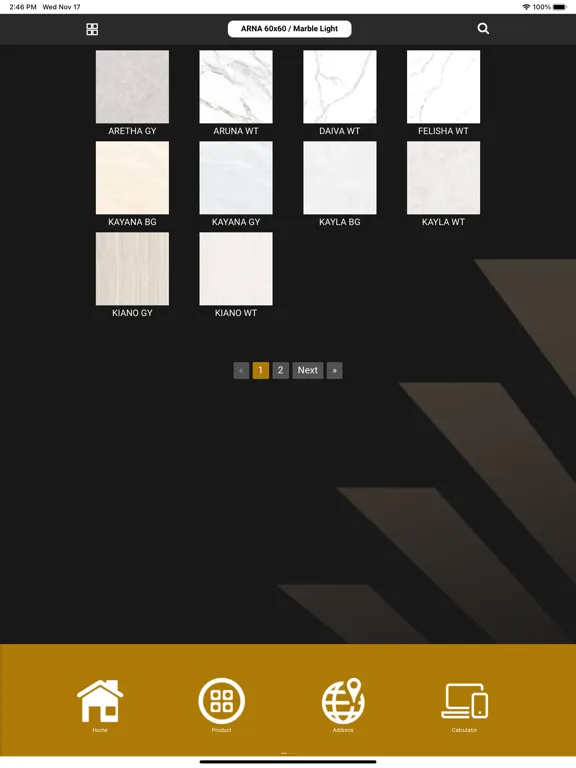 ภาพหน้าจอของ Arna Porcelain Tiles iPad 