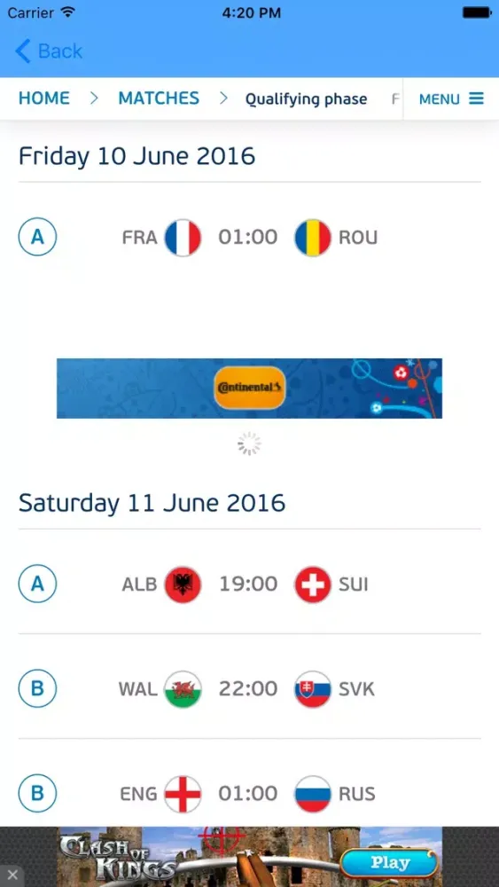Euro Cup 2016 Edition سکرین شاٹس