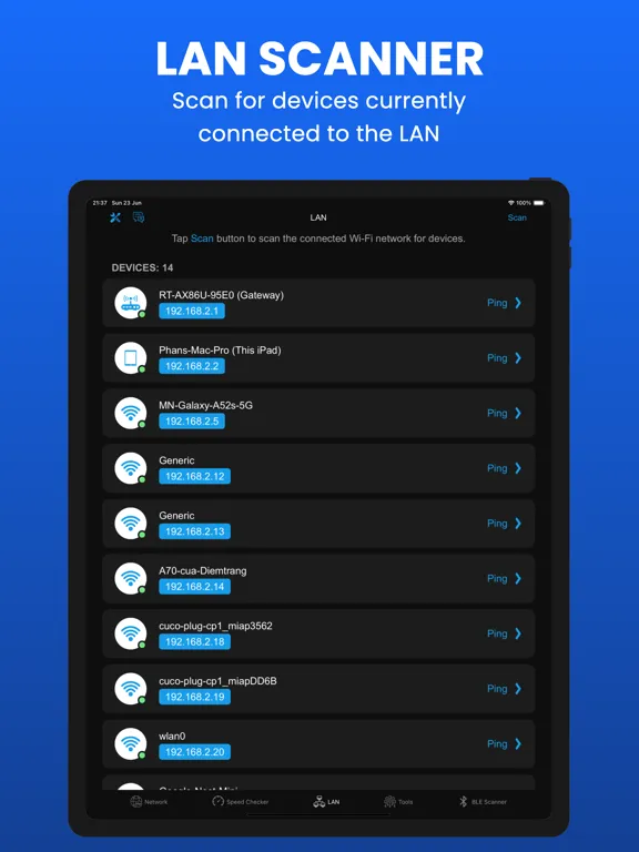 Wifi Analyzer - DNS Speed Test iPad  Screenshots