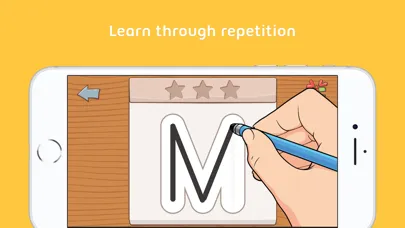Capturas de tela do iTrace — handwriting for kids