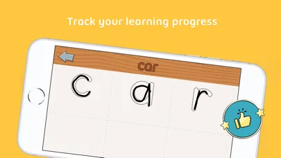 Capturas de tela do iTrace — handwriting for kids