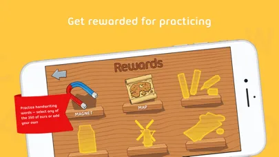 Capturas de tela do iTrace — handwriting for kids