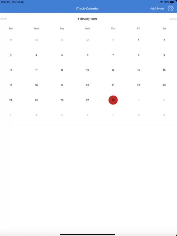 iTrack-Calendar iPad  スクリーンショット