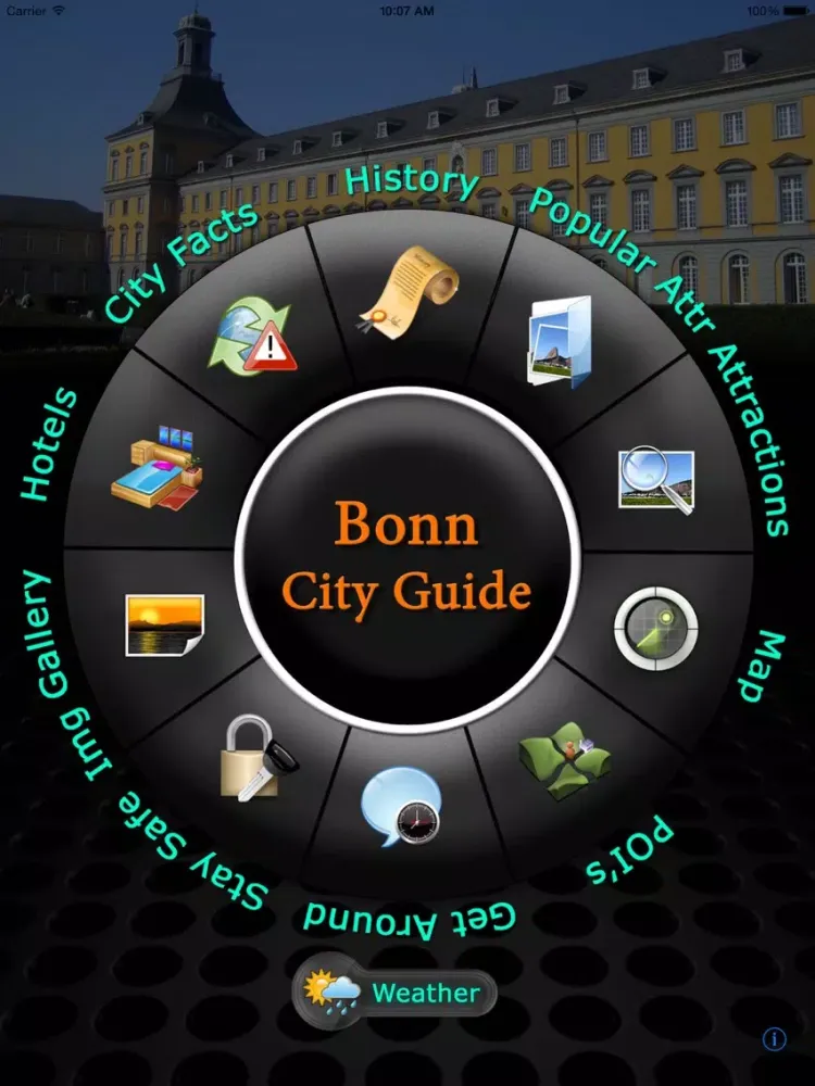 Bonn Offline Map Travel Guide iPad 应用截图