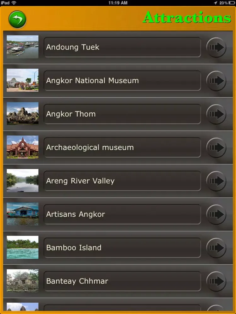 ภาพหน้าจอของ Cambodia Tourism Guide iPad 