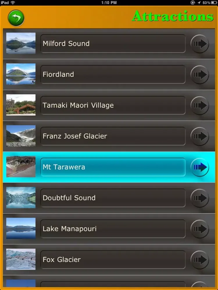 Zrzuty ekranu Discover New Zealand iPad 