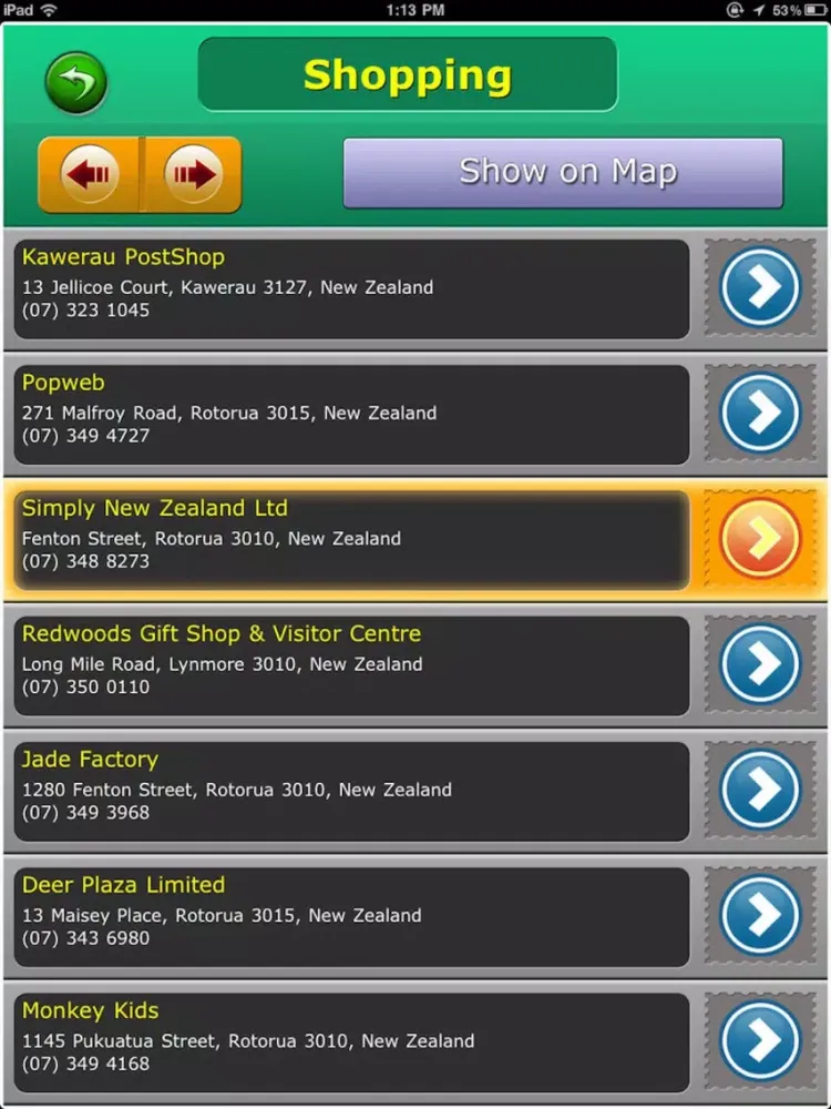 Zrzuty ekranu Discover New Zealand iPad 