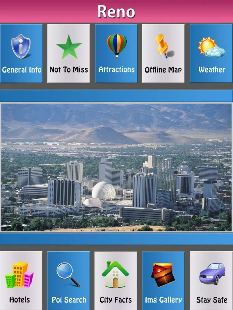 Reno City Travel Explorer iPad  سکرین شاٹس