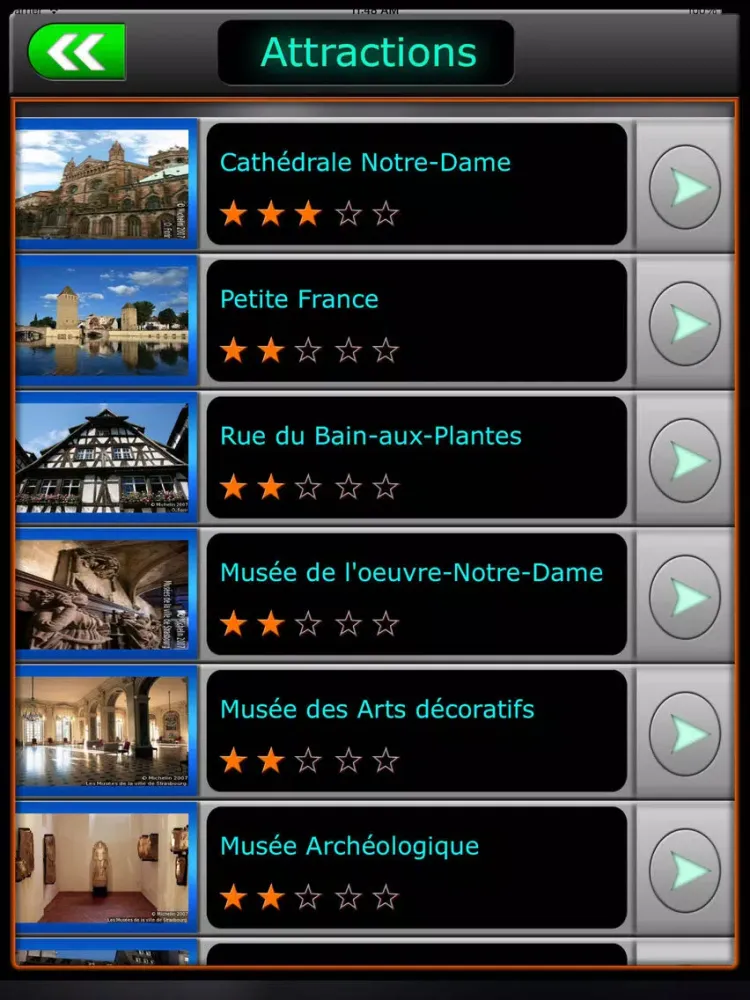 Ảnh chụp màn hình của Strasbourg Offline Explorer iPad 