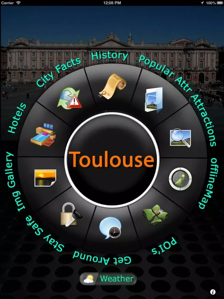 Toulouse Offline Map Guide iPad 应用截图