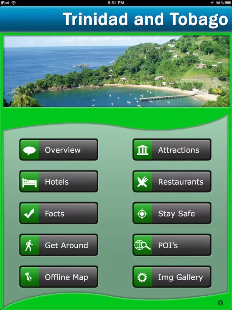 تصاویر Trinidad & Tobago Offline Map iPad 