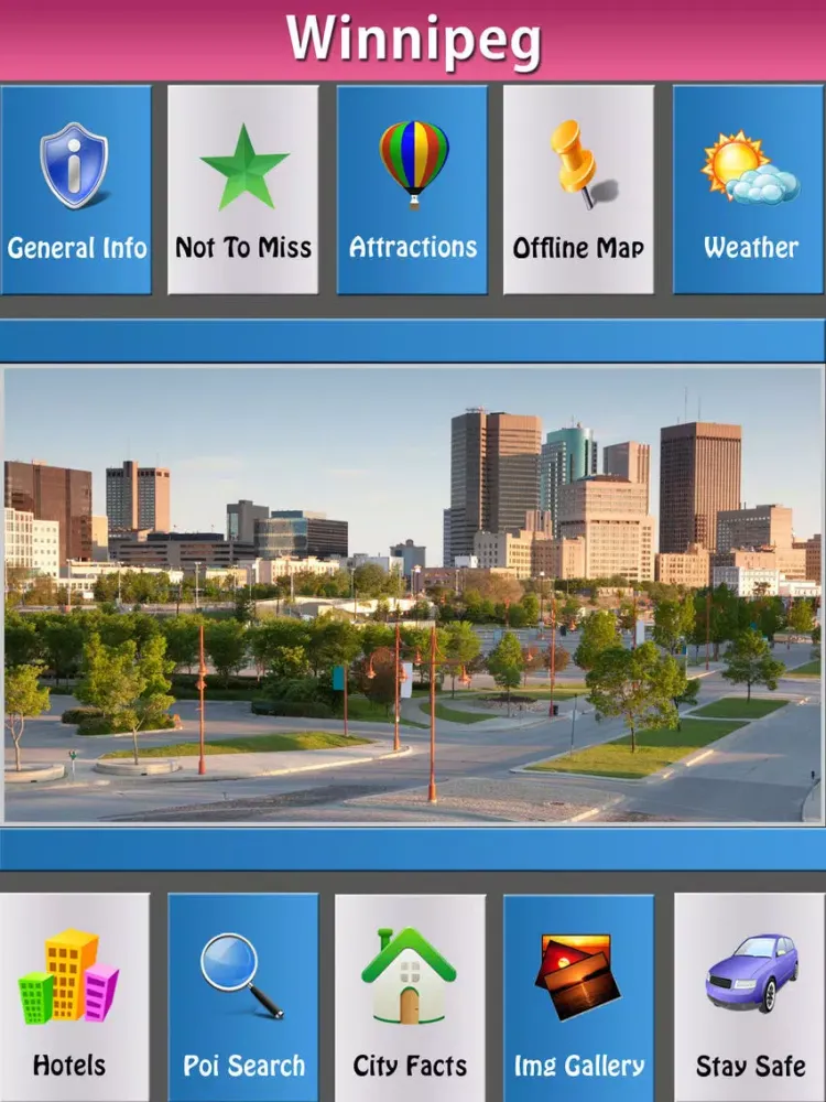 Winnipeg Offline Travel Map iPad  স্ক্রিনশট
