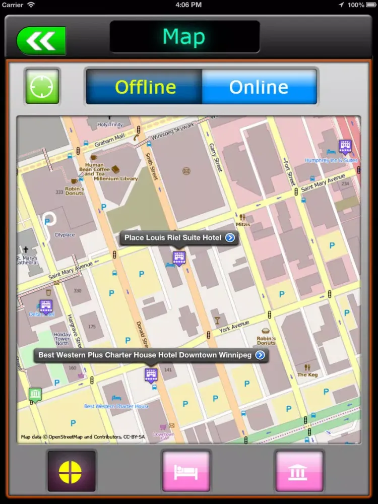 Winnipeg Offline Travel Map iPad  স্ক্রিনশট