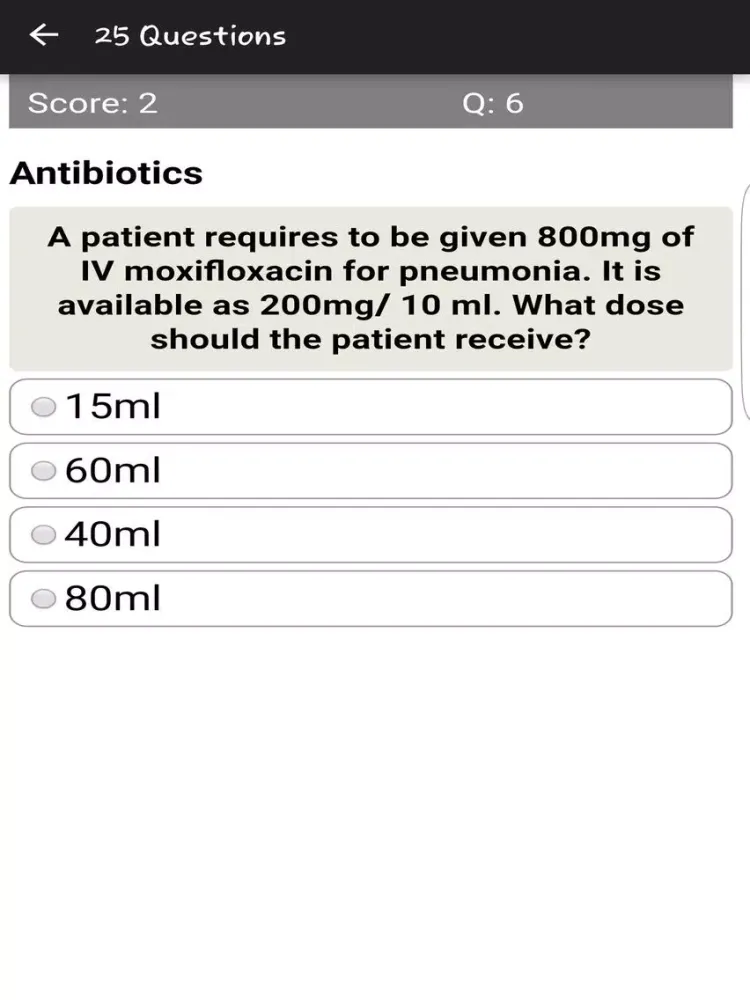 Captures d'écran de Fluid Dosages Quiz iPad 