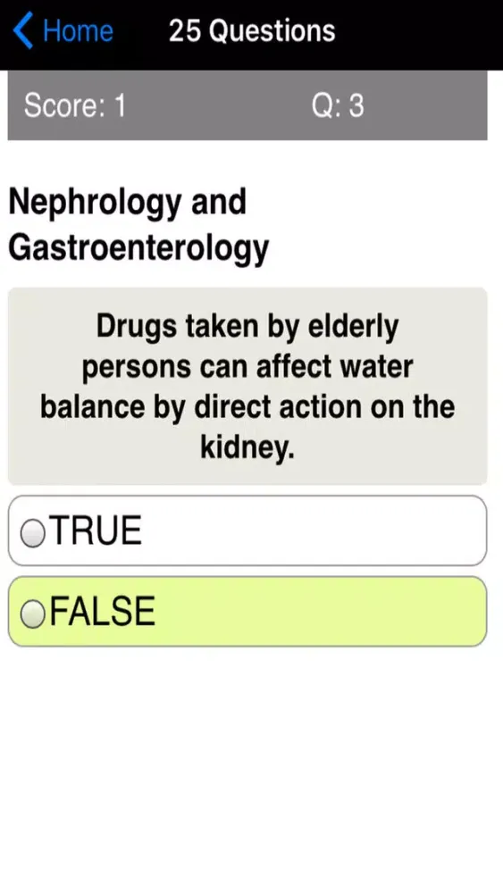 Zrzuty ekranu Geriatrics & Gerontology Review Quiz