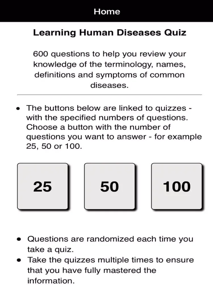 Learning Human Diseases Quiz iPad  স্ক্রিনশট