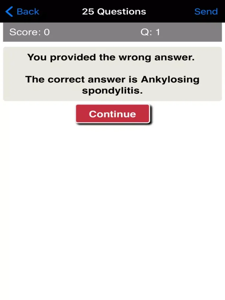 Tangkapan layar Learning Immunology Quiz iPad 