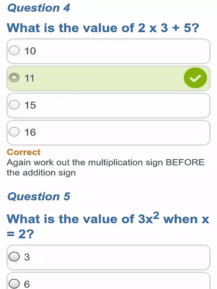 Capturas de tela do KS3 Maths Revision From Education Quizzes+ iPad 