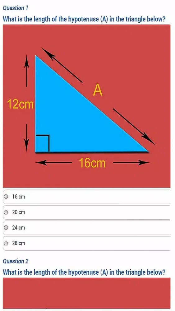 Capturas de tela do KS3 Maths Revision From Education Quizzes+