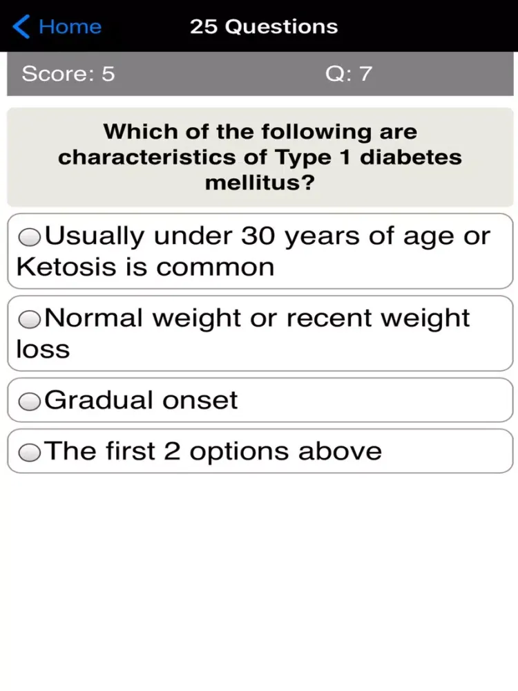 Learning Diabetes Care Quiz iPad  Screenshots