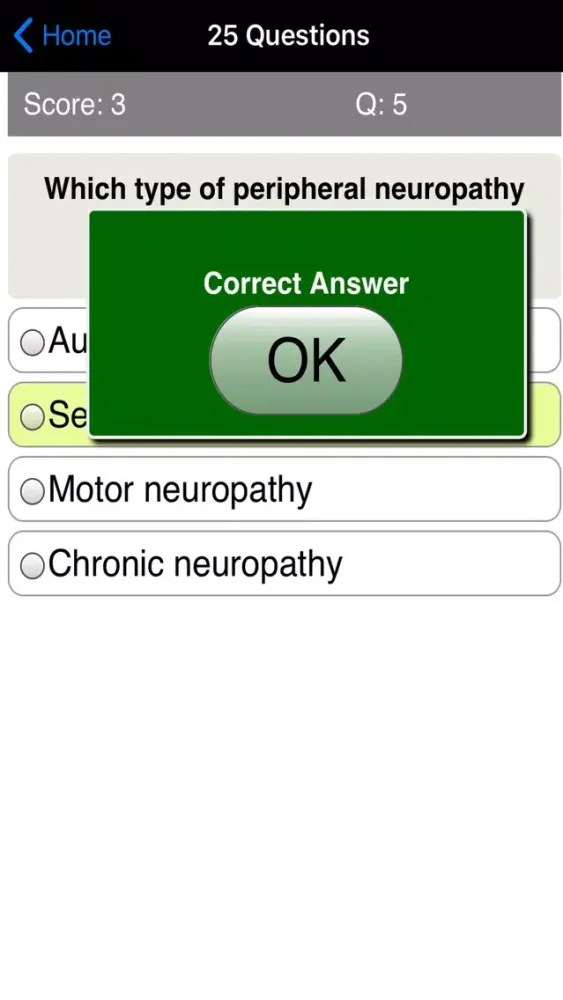 Learning Diabetes Care Quiz Screenshots