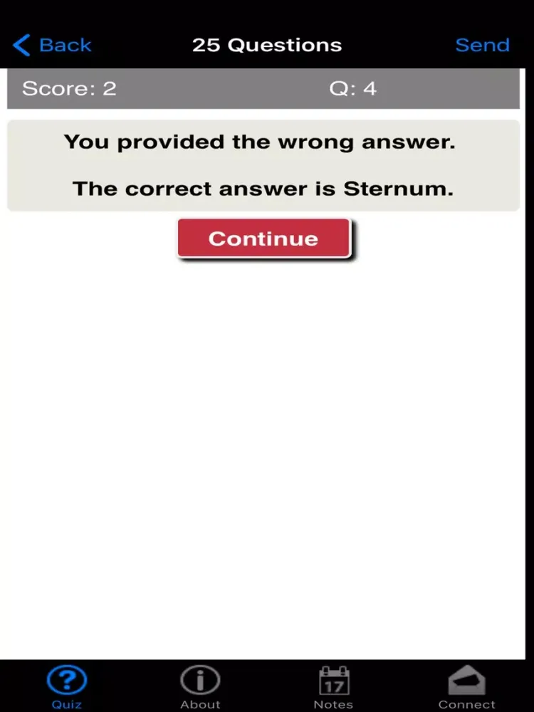 Learning Anatomy Quiz iPad  Screenshots