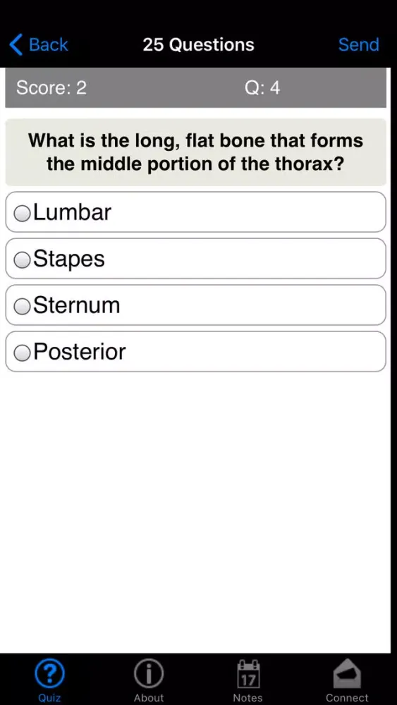 Learning Anatomy Quiz Screenshots
