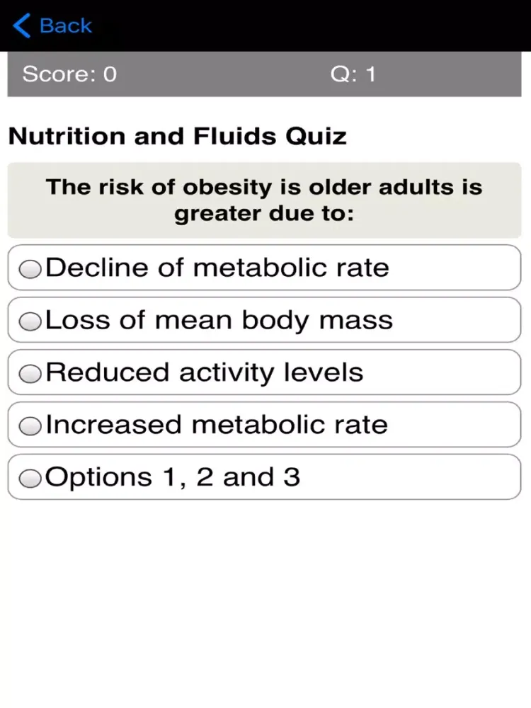 Capturas de tela do Learning Senior Care Quiz iPad 