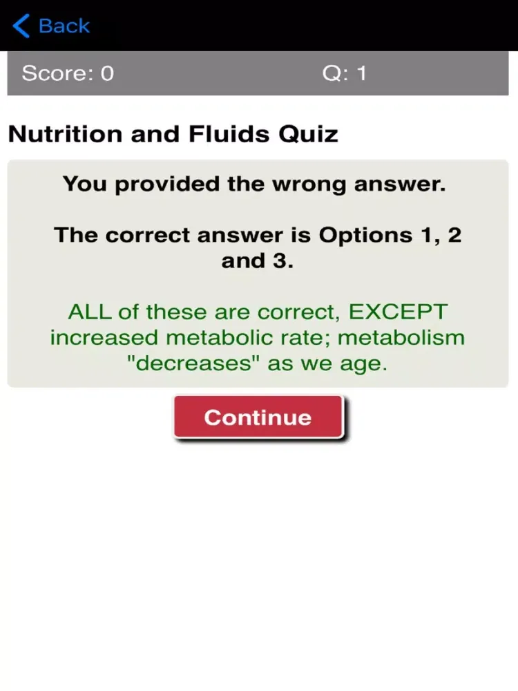 Capturas de tela do Learning Senior Care Quiz iPad 