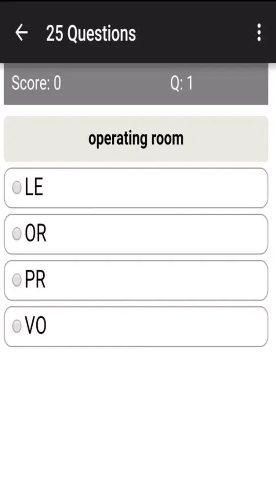 Medical Acronyms & Abbreviations Quiz Screenshots