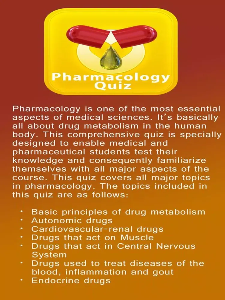 صور Pharmacology Quiz, Science of Drugs iPad 