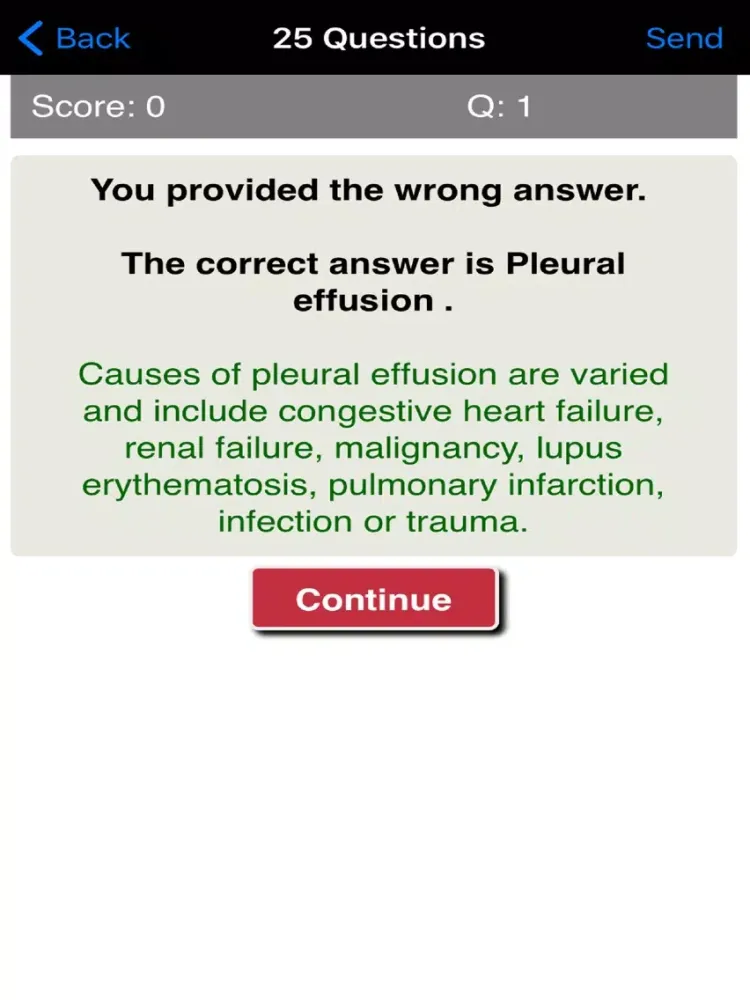 Learning Pulmonology Quiz iPad  سکرین شاٹس