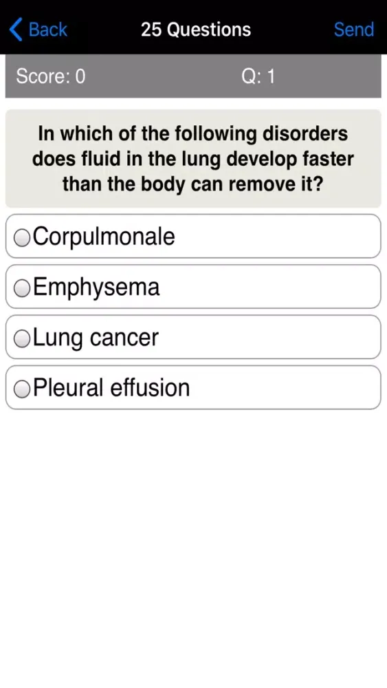 Learning Pulmonology Quiz سکرین شاٹس