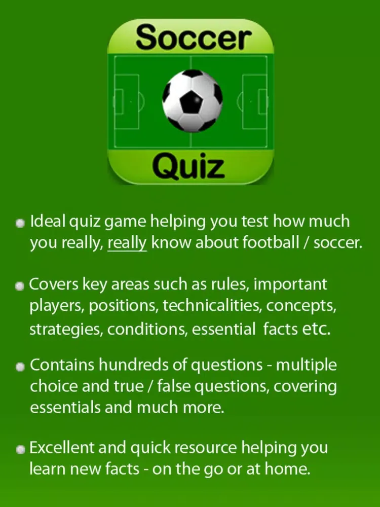 تصاویر Football Soccer Trivia Quiz iPad 