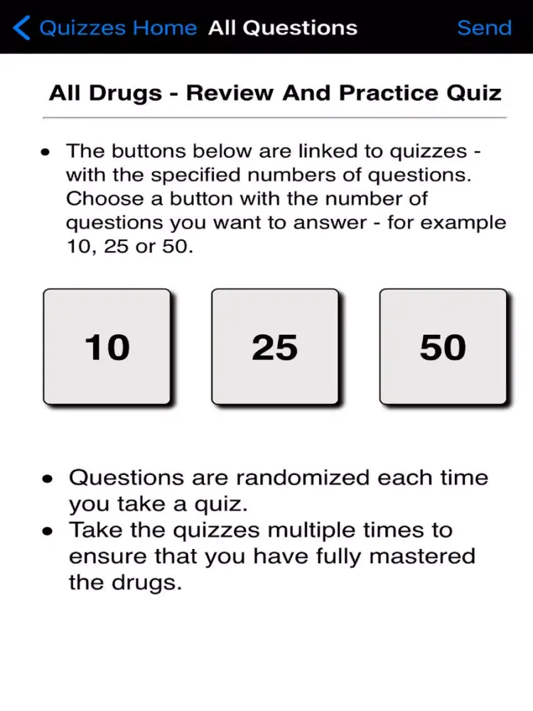 Capturas de pantalla de Top 200 Drugs Quiz iPad 