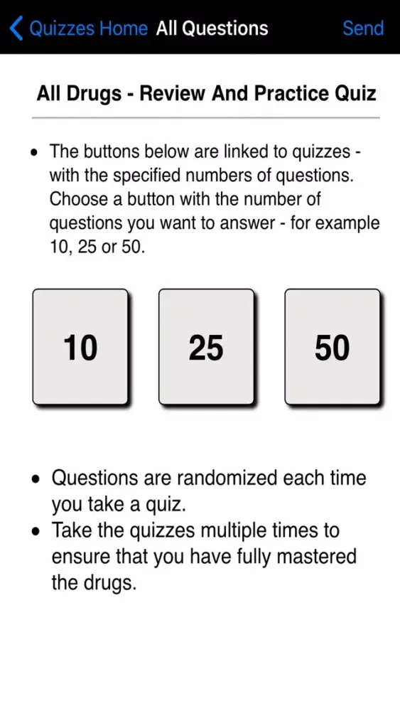 Capturas de pantalla de Top 200 Drugs Quiz