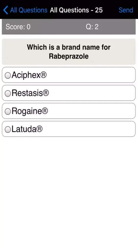 Capturas de pantalla de Top 200 Drugs Quiz