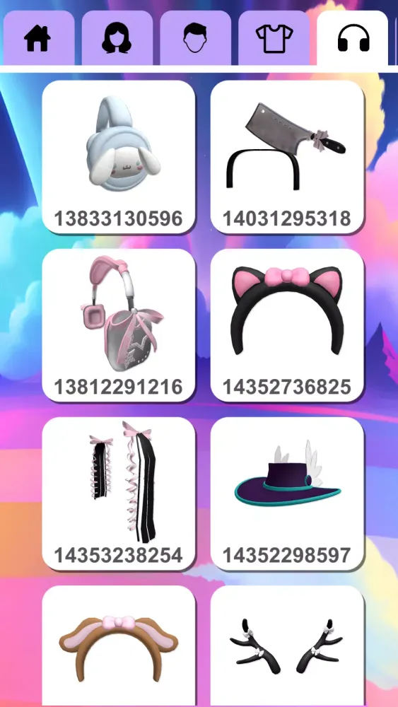 Outfit ID Screenshots