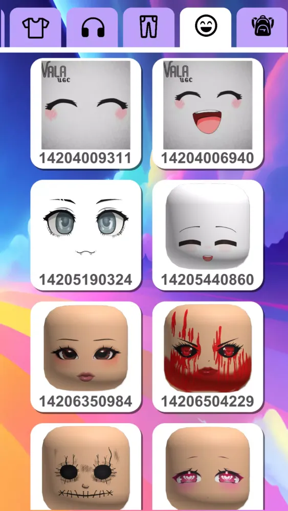 Outfit ID Screenshots