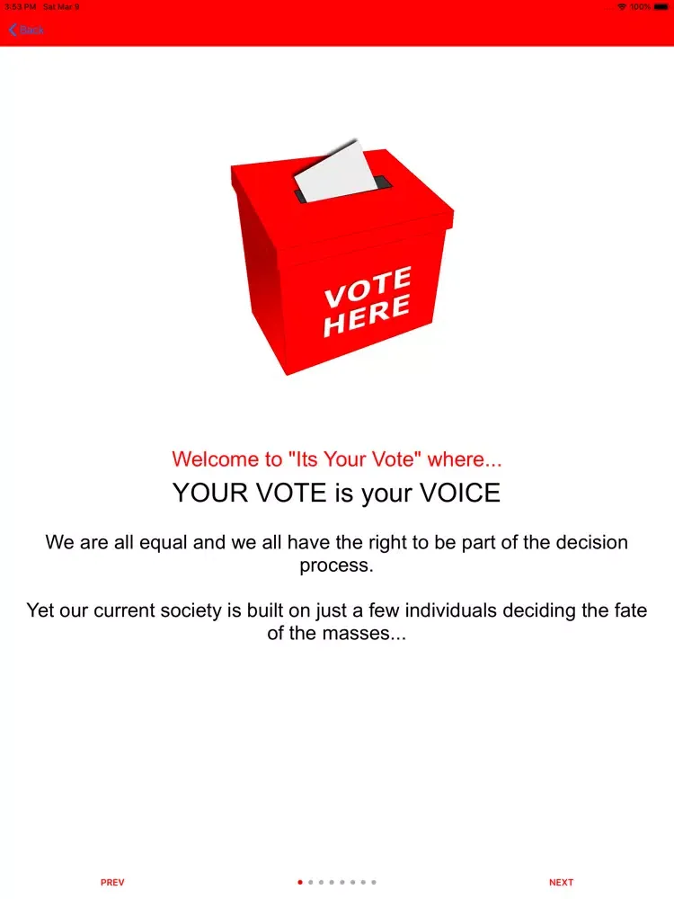 Its Your Vote iPad  スクリーンショット