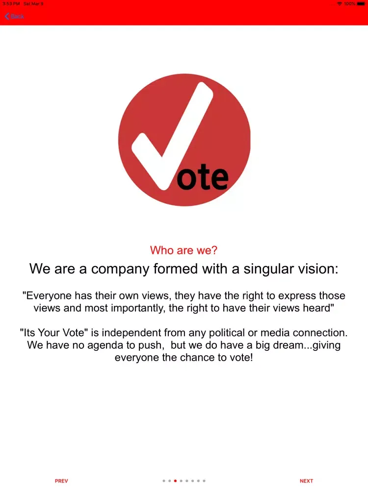 Its Your Vote iPad  スクリーンショット